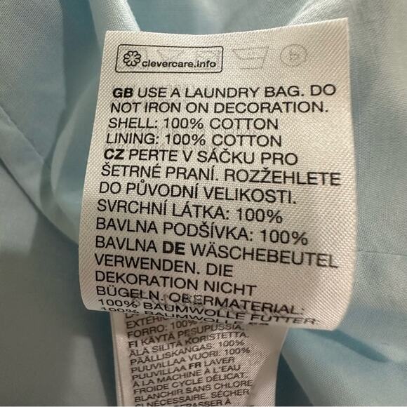 & Other Stories Sindiso Khumalo Mini Dress Women’s Size 10 Blue Floral Ruffle - Picture 12 of 13